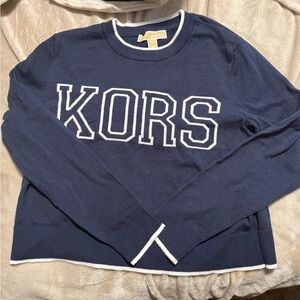 Michael Kors Dark Blue Crew Neck Sweater Size S